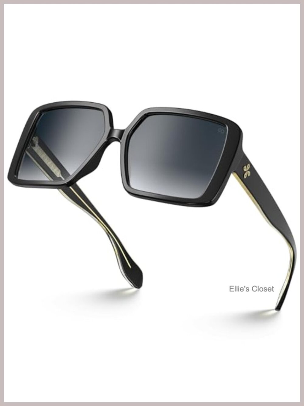 Oversized Large Square Sunglasses UV400 Blue Light Protection TR90 Frame